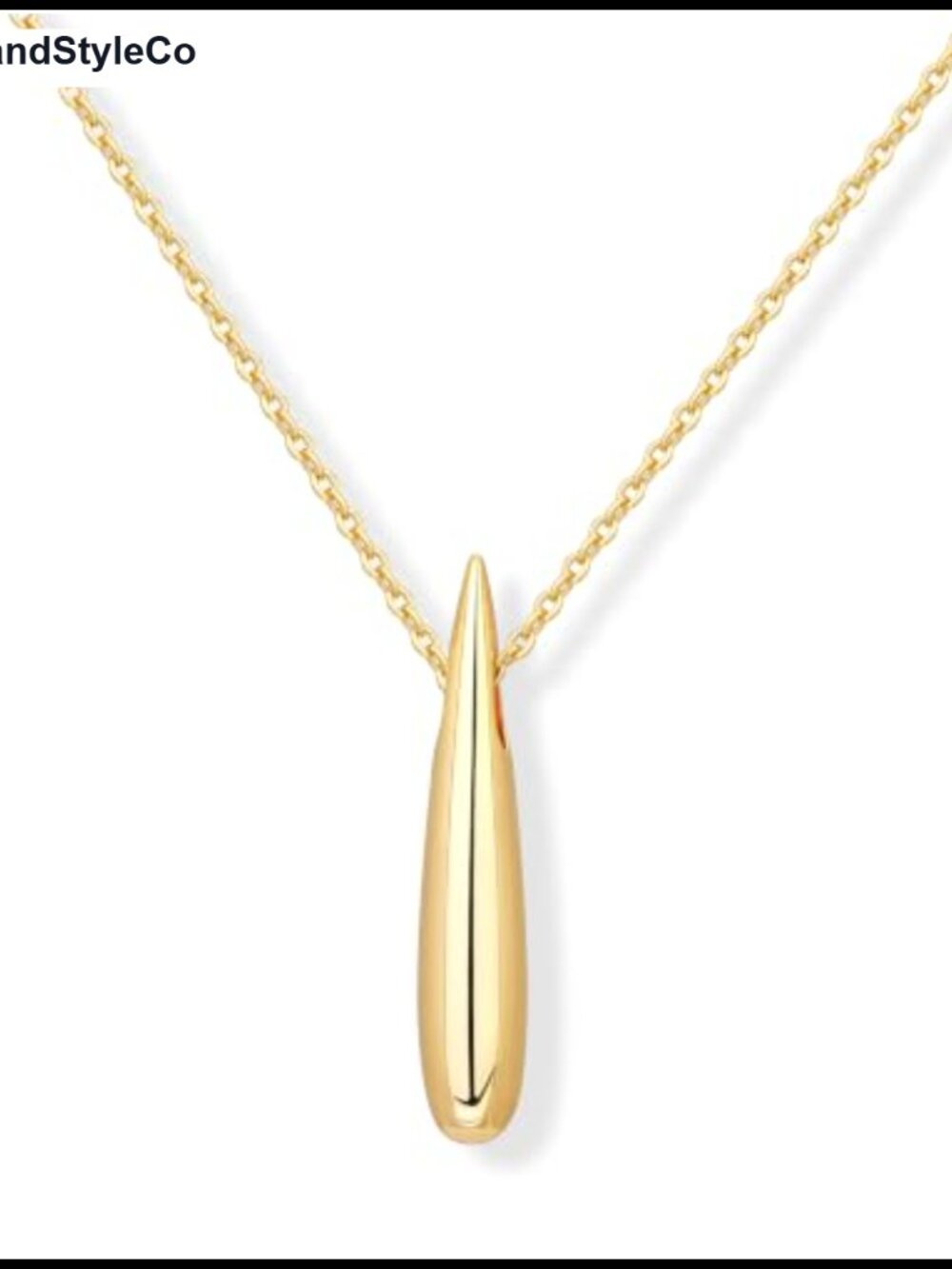 S925 Sterling Silver Necklace Teardrop Pendant Y-Necklace Minimalist Gift